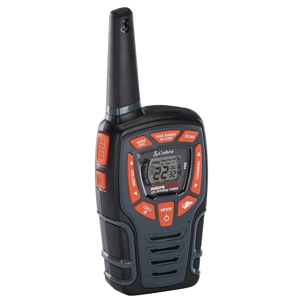 Cobra ACXT545 Weather-Resistant Walkie Talkies for Adults - Rechargeable, 22 Channels, Long Range 28-Mile Two-Way Radio Sizeet (2-Pack)