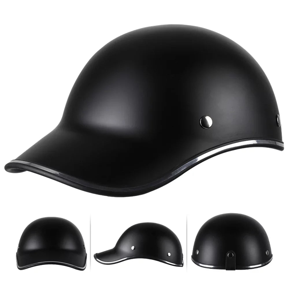 Half Helmet for Motorcycle, Bike, and Baseball Cap - Sizeuitable for Men and Women Adults