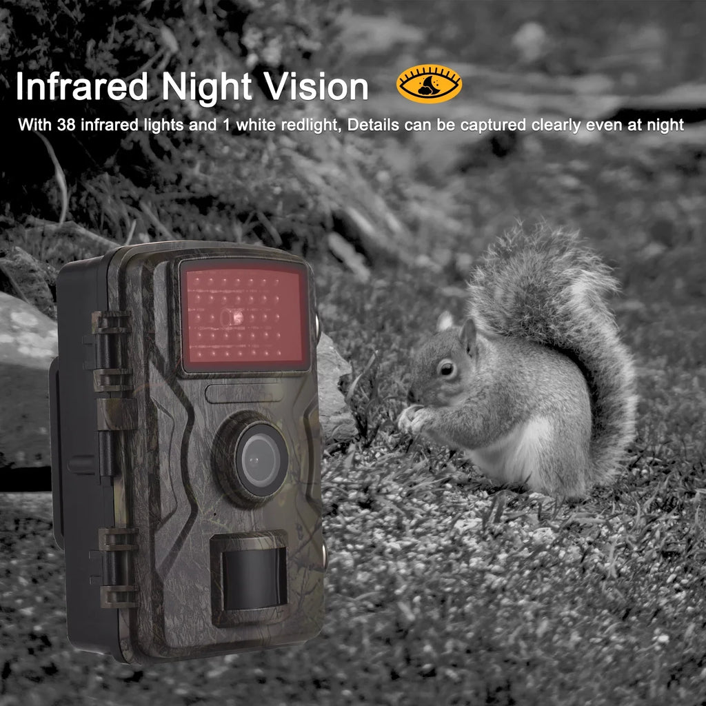 Andoer 1080P Trail 16MP Wildlife Tracking with 2.0 Inch TFT Color Sizecreen 0.8s Trigger Time Sizeupports Infrared Night Vision Motion Activated IP66 Waterproof