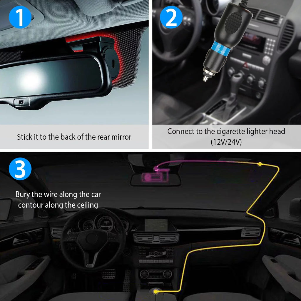 170° WiFi Dash Cam iMounTEK 1080P HD Car DVR Camera Recorder with G-sensor App Wifi Looping Recording 11.2ft Cigarette Lighter Cable