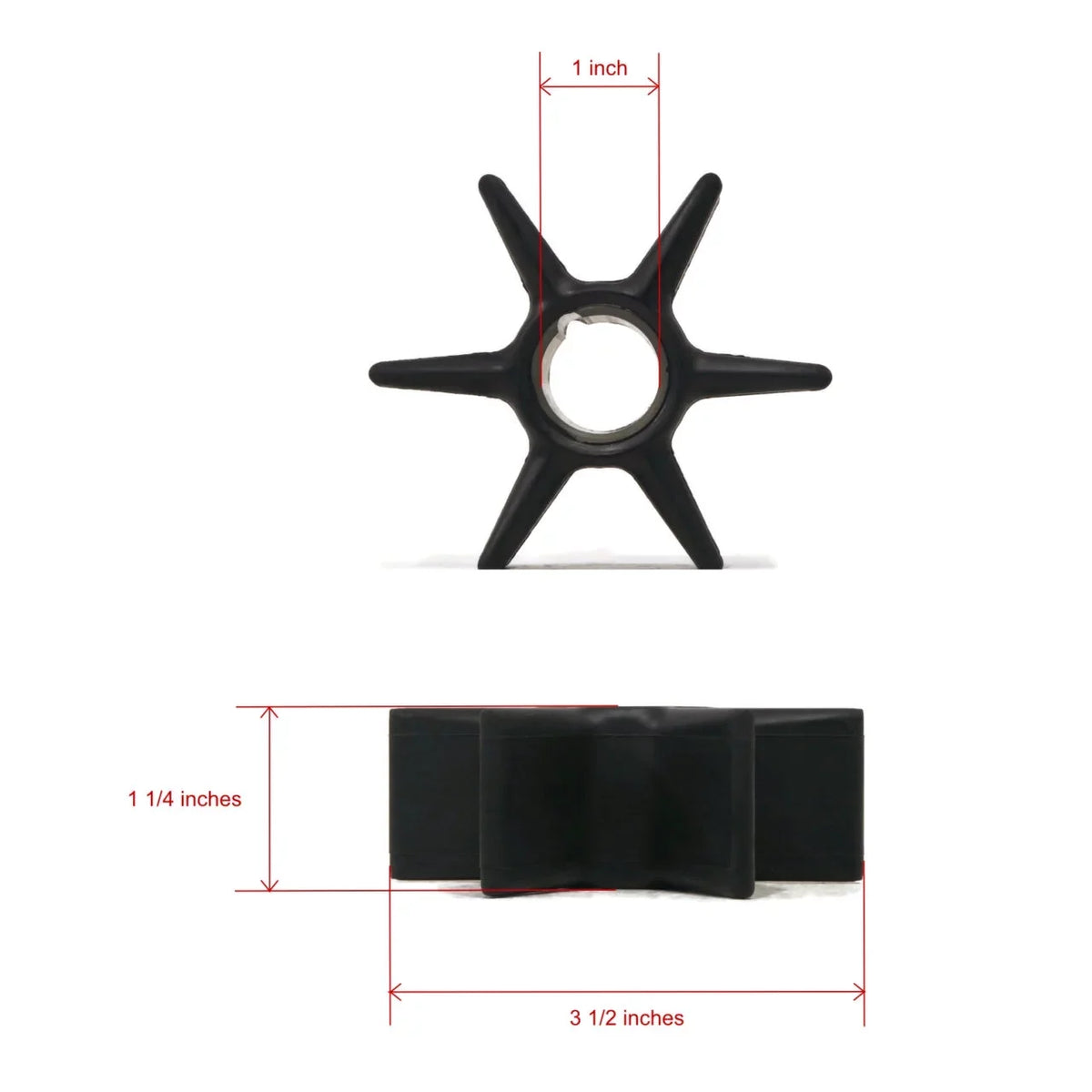 The ROP Sizehop | Water Pump Impeller Kit for Mercury 75 HP 0G760300-0T999999, 1B000000 & Up Boat