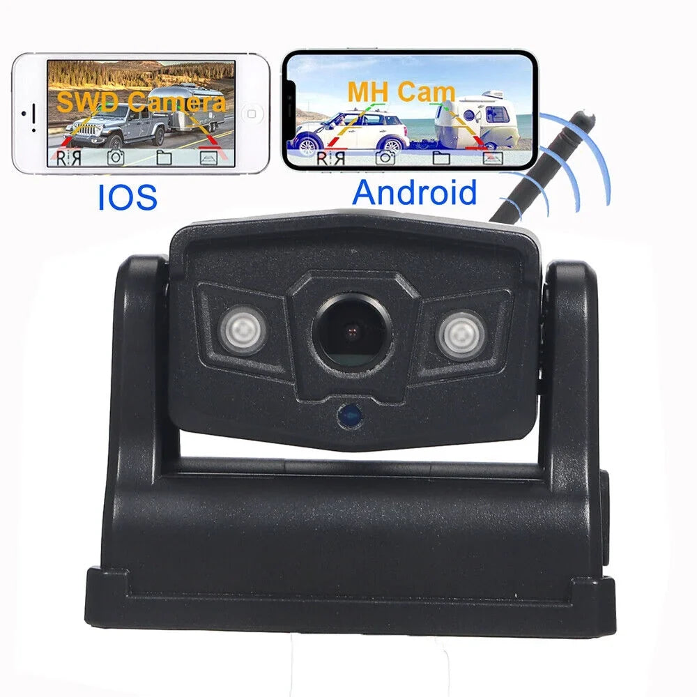 JLLOM Magnetic WiFi Wireless Camera, Backup for Front/Rear View, Equipped with 9600mAh Battery