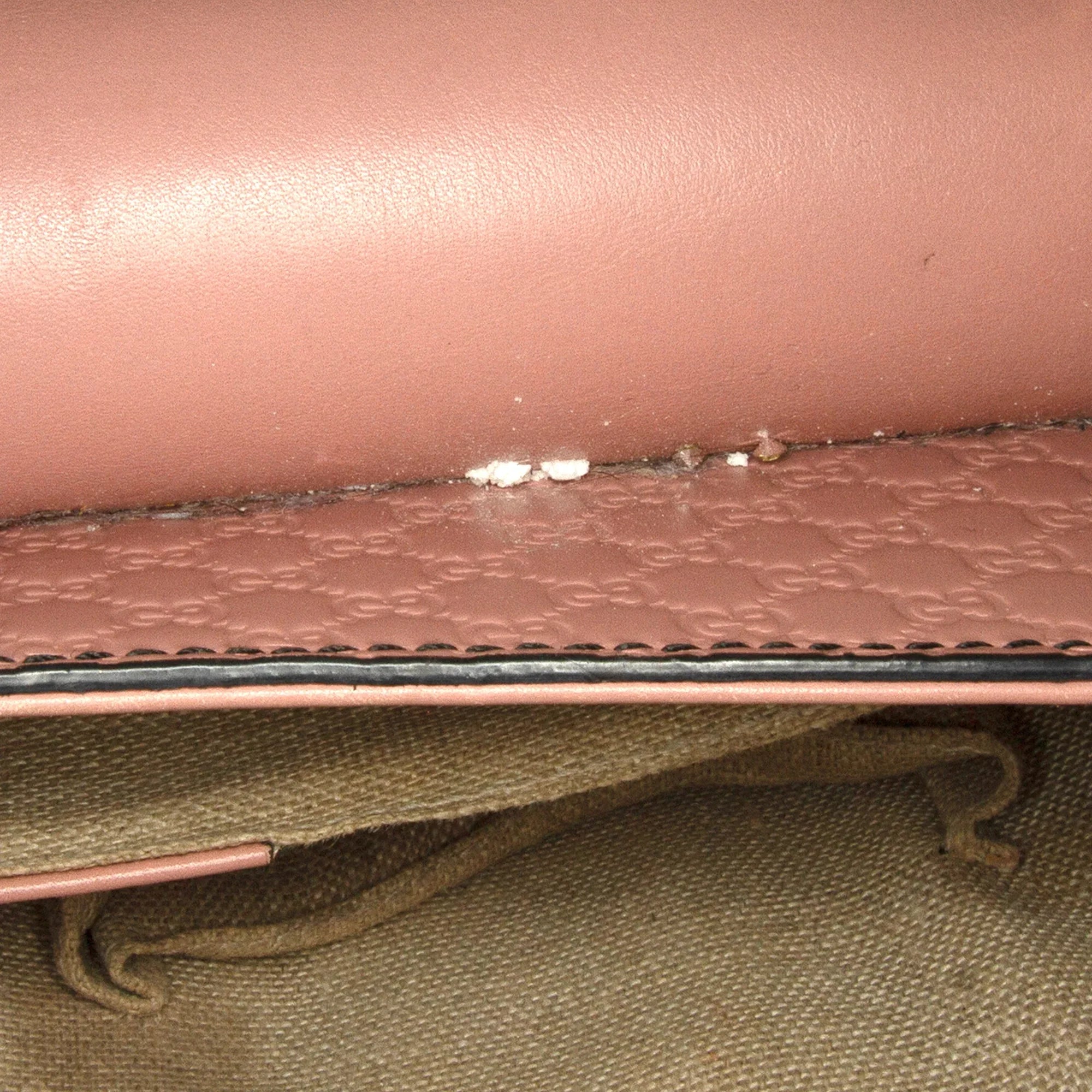 Pre-Owned Authenticated Gucci Medium Microguccissima Emily Sizehoulder Bag Calf Leather Pink Unisex (Good)