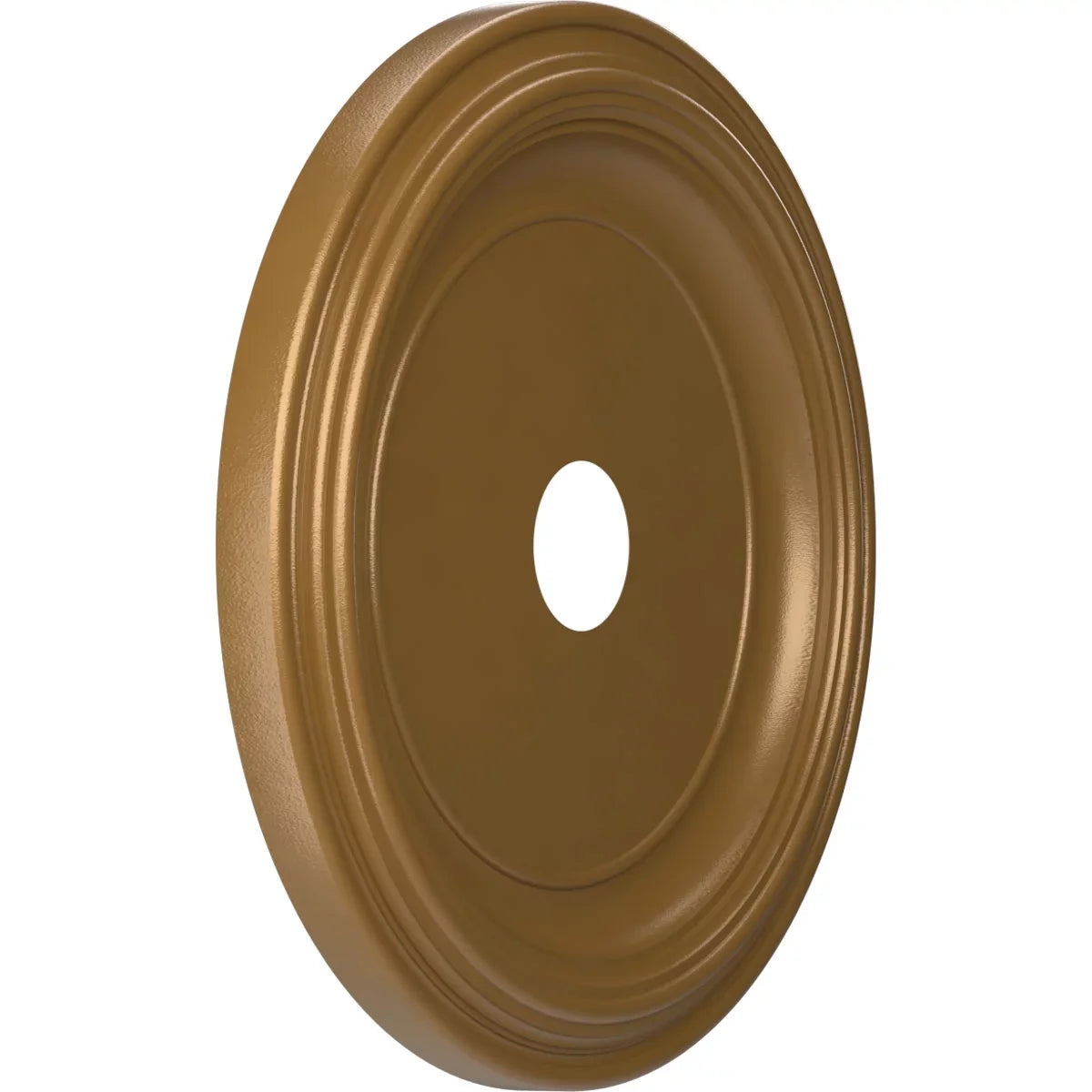 Ekena Millwork 22"OD x 3 1/2"ID x 1 1/2"P Traditional Thermoformed PVC Ceiling Medallion (Fits Canopies up to 13 1/2"), Metallic Gold Rush