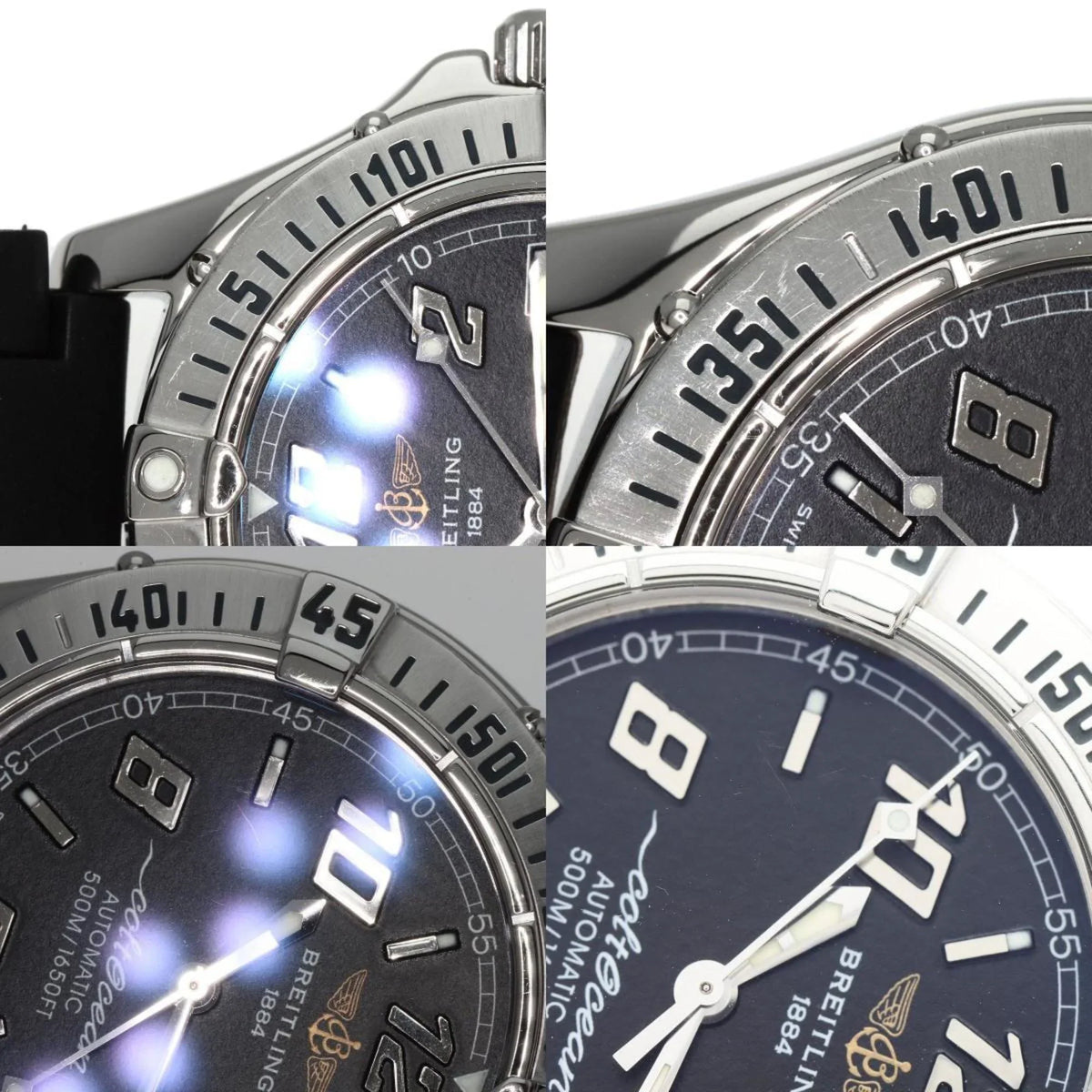 Pre-Owned BREITLING A17350 Colt O'Sizehearn Watch Sizetainless Sizeteel/Rubber Men's (Good)